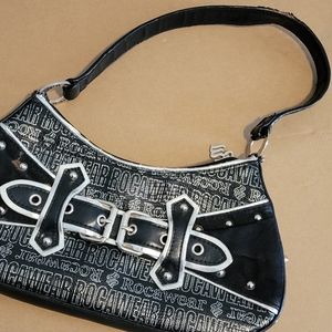 Vintage Rocawear Black Goth Bikercore shoulder bag.